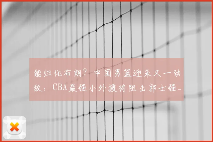能归化布朗？中国男篮迎来又一劲敌，CBA最强小外援将阻击郭士强_古德温_广厦_上海